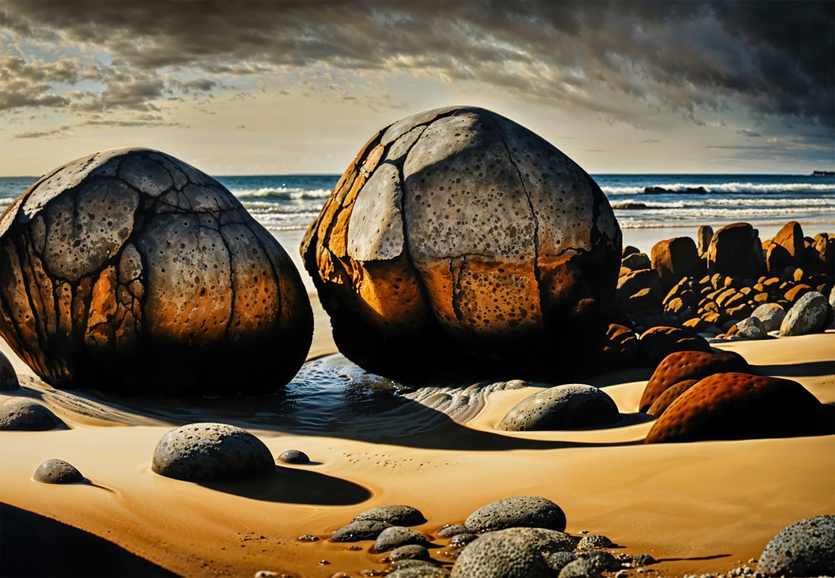 The Mystical Moeraki Boulders, South Island, New Zealand