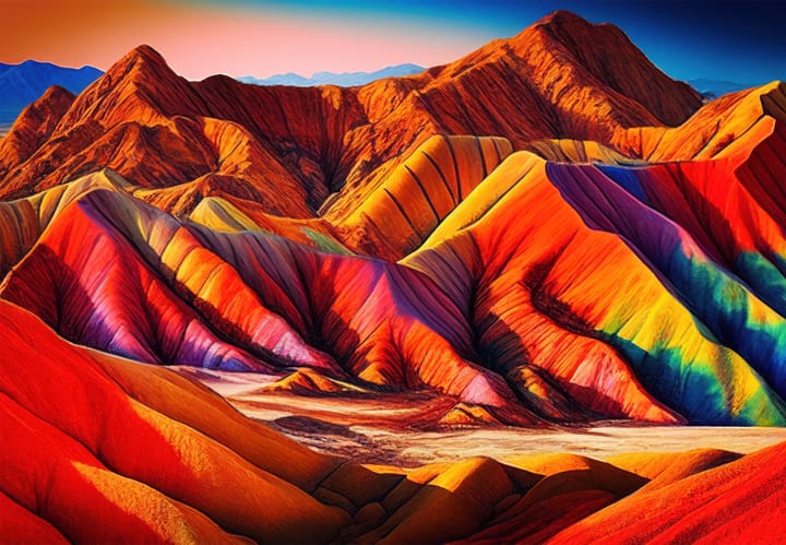 The Rainbow Mountains: Zhangye Danxia, Gansu Province, China